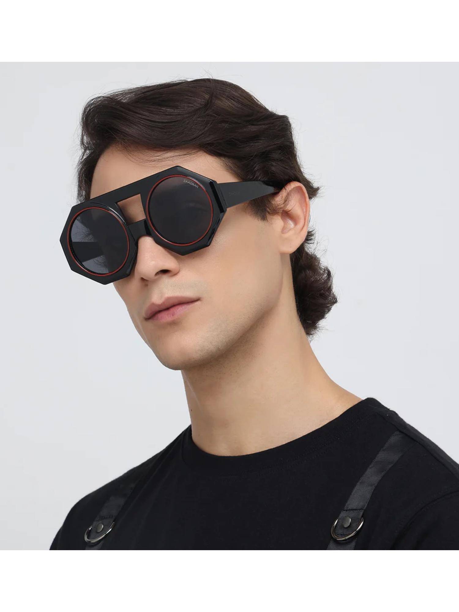 Zaadran Unisex Forest Grey Lens Sunglasses (54)