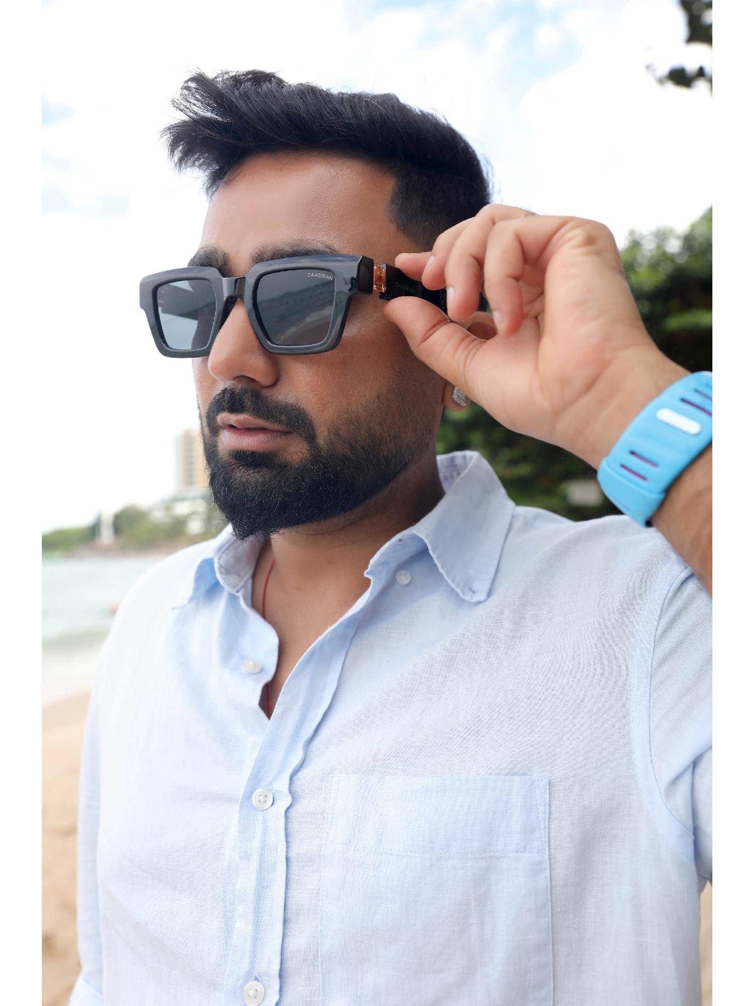 Zaadran Unisex Black Lens Sunglasses (56)