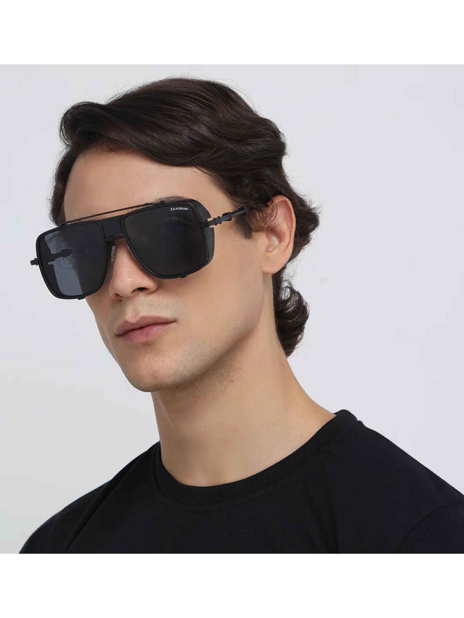 Zaadran Unisex Laos Black Lens Sunglasses (56)