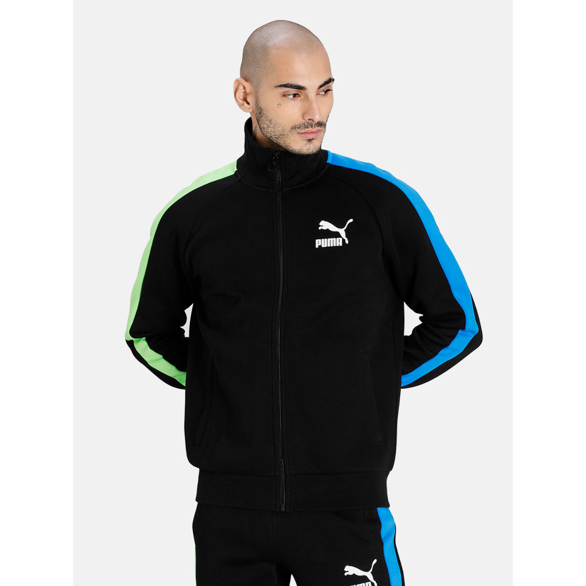 Puma Iconic T7 Double Knit Mens Black Track Jacket Buy Puma Iconic T7 Double Knit Mens Black