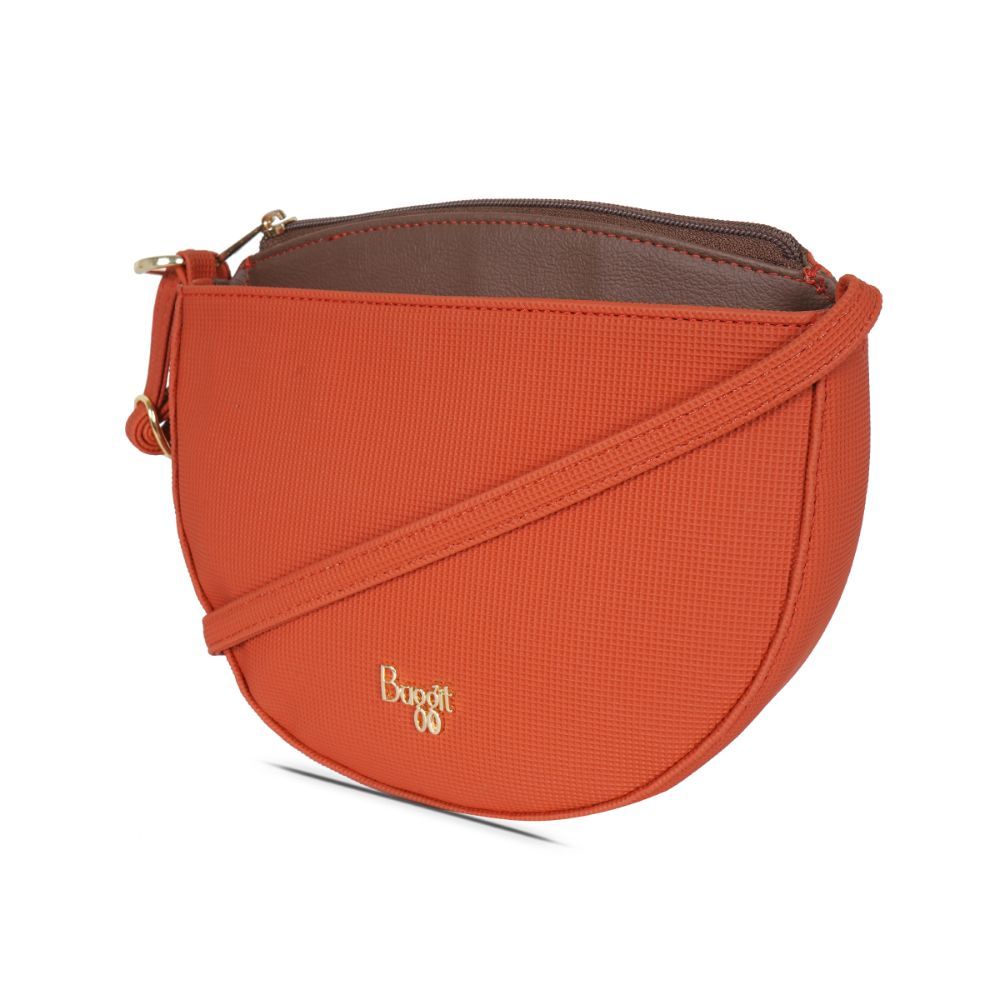 baggit red solid sling bag