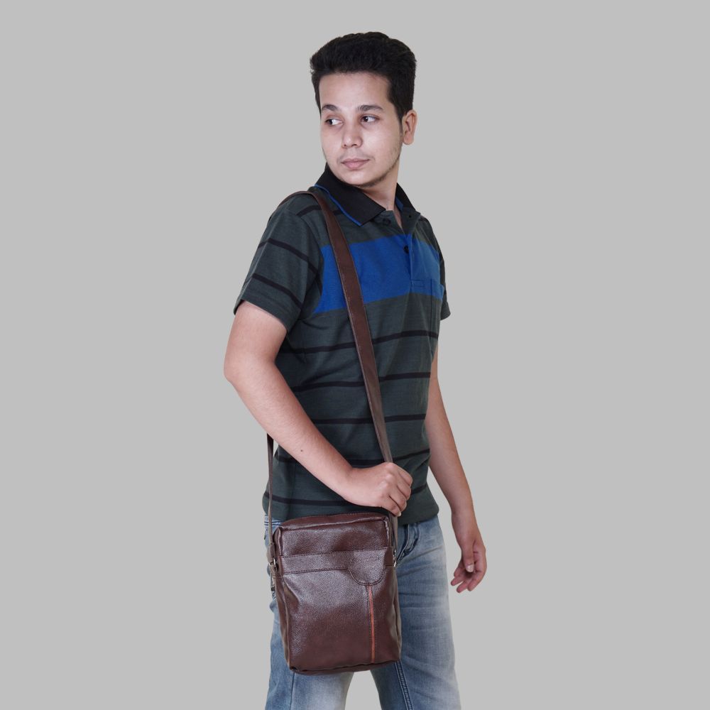 Crossbody Faux Leather Men's Sling Bag (Style 301) – Faztroo