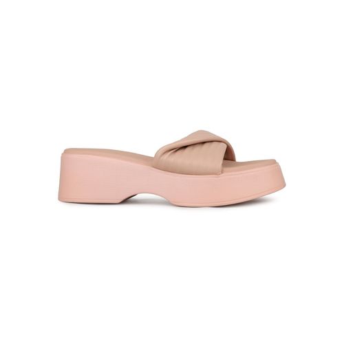Buy Womens Pink Casual Solid Round Toe Platform Sandals Online