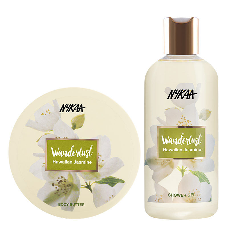 Nykaa Wanderlust Hawaiian Jasmine Shower Gel + Body Butter Moisture