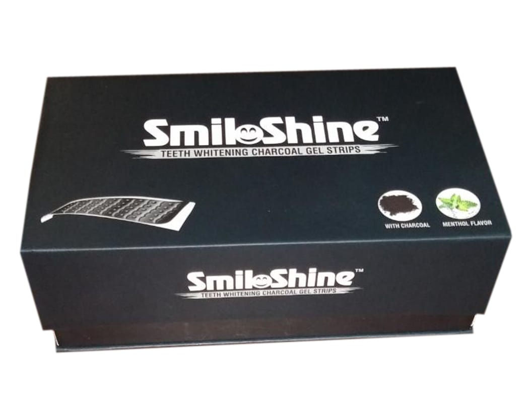 SmiloShine Teeth Whitening Charcoal Gel Strips