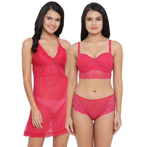 Buy Pink Lingerie Sets for Women by Clovia Online