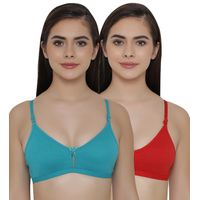 Buy Clovia Pack Of 2 Non-Padded Wirefree Tube Bra With Detachable  Transparent Straps - Multi-Color Online