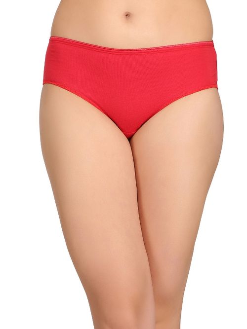 Buy Clovia Pack of 2 Cotton Mid Waist No Panty Line Hipster - Multi-Color  Online