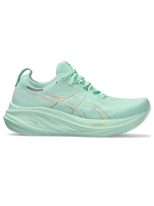 ASICS GEL-Nimbus 26 Green Women Running Shoes (UK 4)