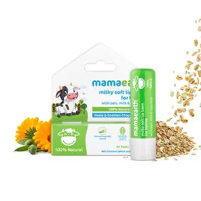 Mamaearth 100% Natural Milky Soft Lip Balm For Kids, Babies For 12 Hour Moisturization