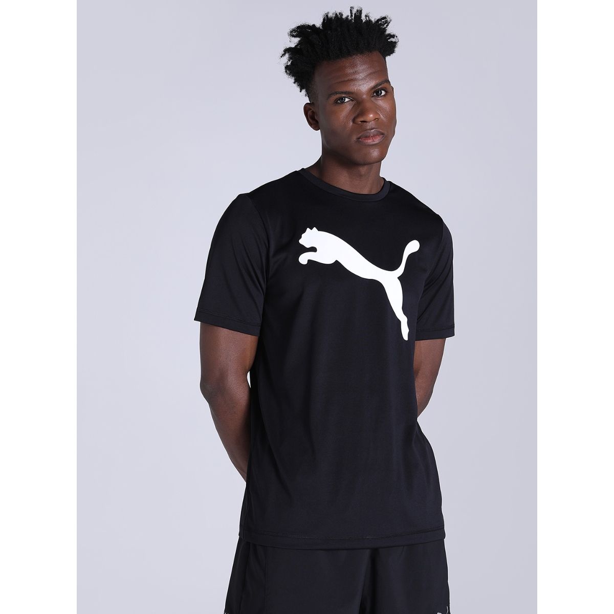 Buy Men Puma White Printed Essentials+ Big Logo T-Shirt From Fancode Shop.