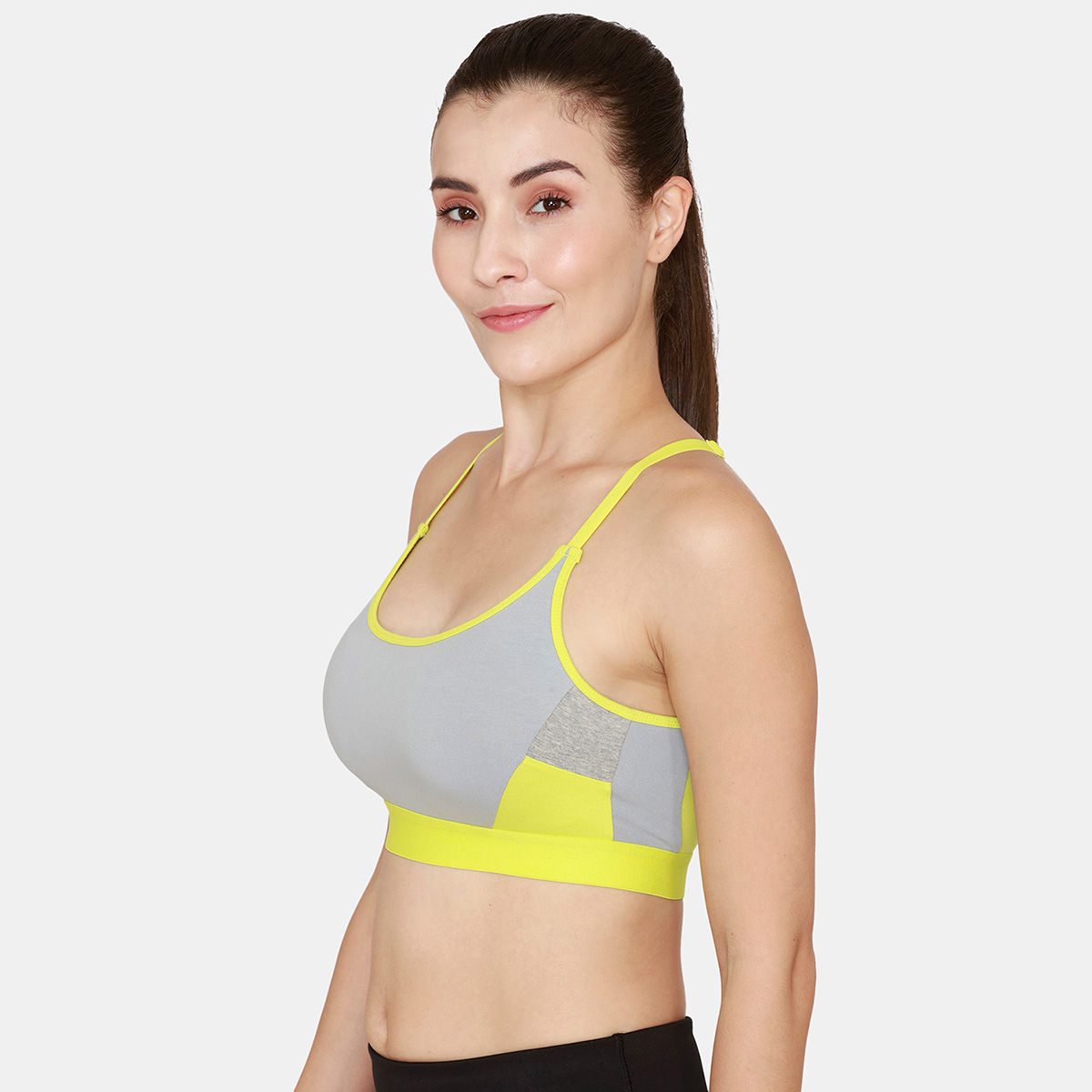 Zivame Zelocity Sports Bra With Removable Padding Quarry Buy Zivame