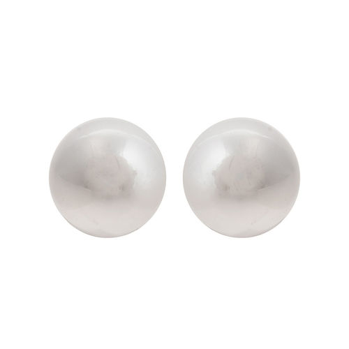 Buy Shoshaa Silver-Plated White Color Big Pearls Studs Earrings Online