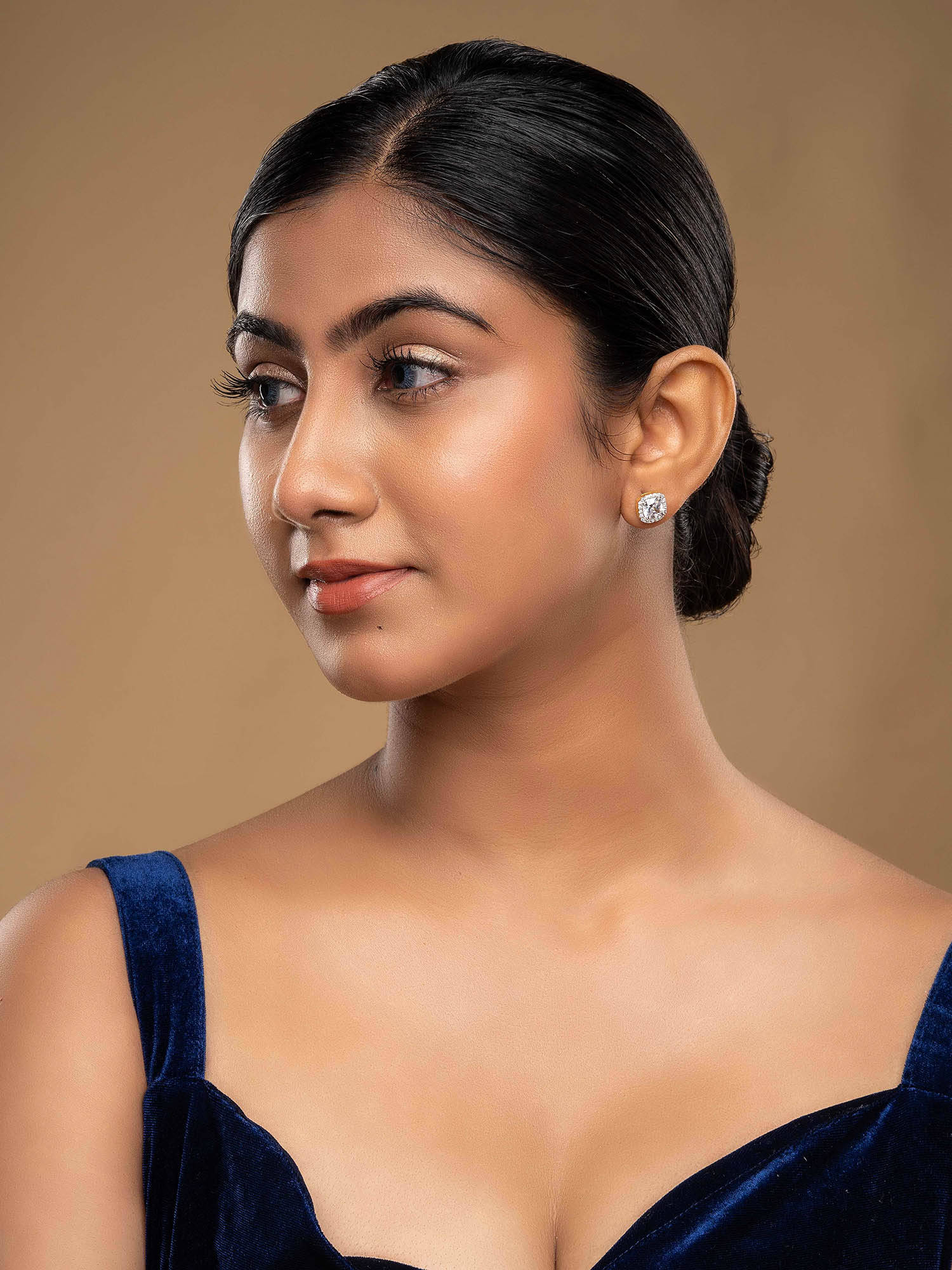 Sica Jewellery 925 Silver Saroja White Stud Earrings