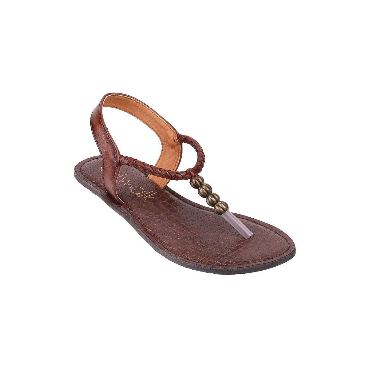 Buy Catwalk Tan T-Strap Sandals Online at Best Prices in India - JioMart.