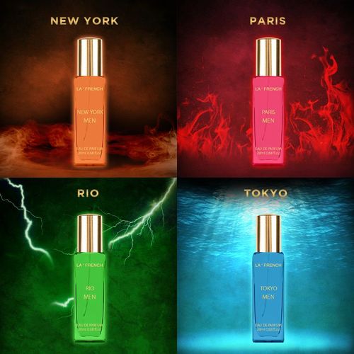 La French City of Dream Luxury Perfume Gift For Men Set 4x20 ML, 80ml, Long  Lasting, Fresh Aqua Fragrance, Eau De Parfum, Tokyo Rio New York & Paris, High  Perfume Concerntration