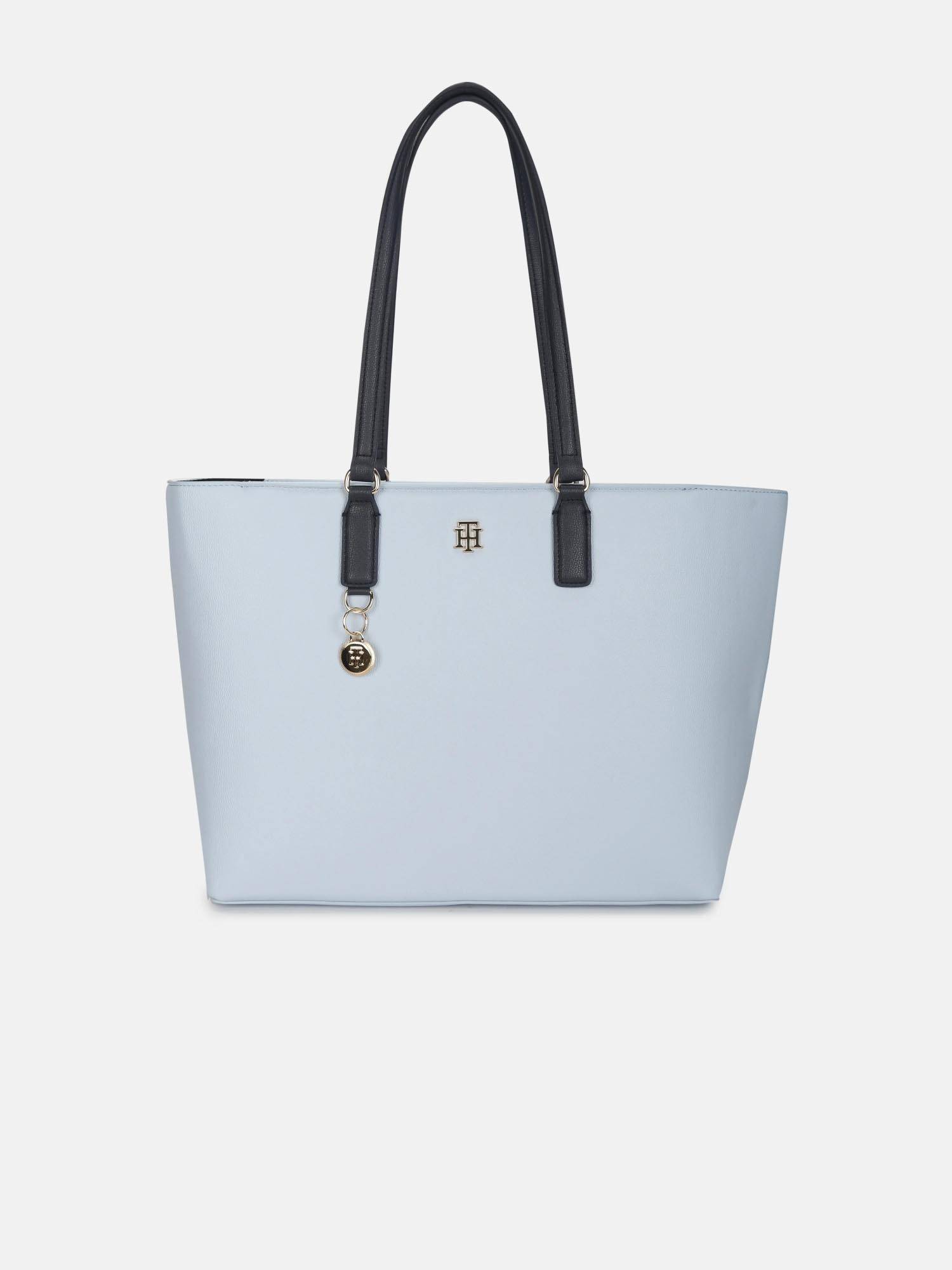 Tommy Hilfiger Women Blue Polyurethane Tote Bag