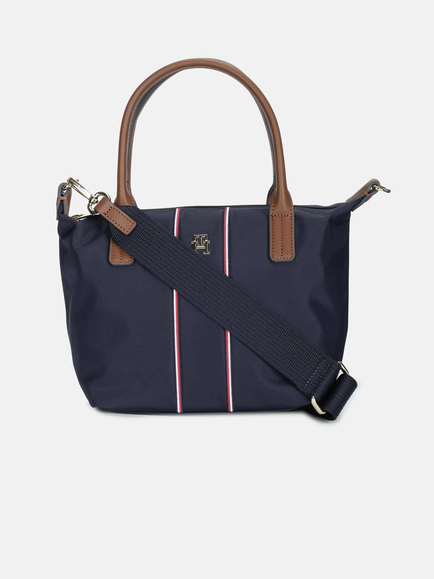 Tommy Hilfiger Women Navy Blue Nylon Sling Bag with Detachable Strap