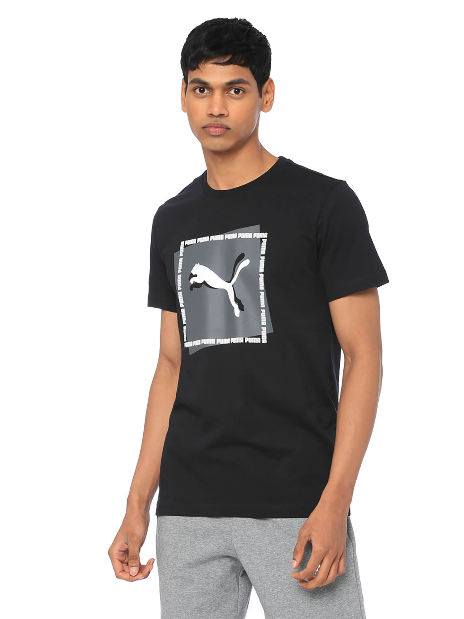 Buy Puma Men's Cat Brand Graphic Tee - Black Online