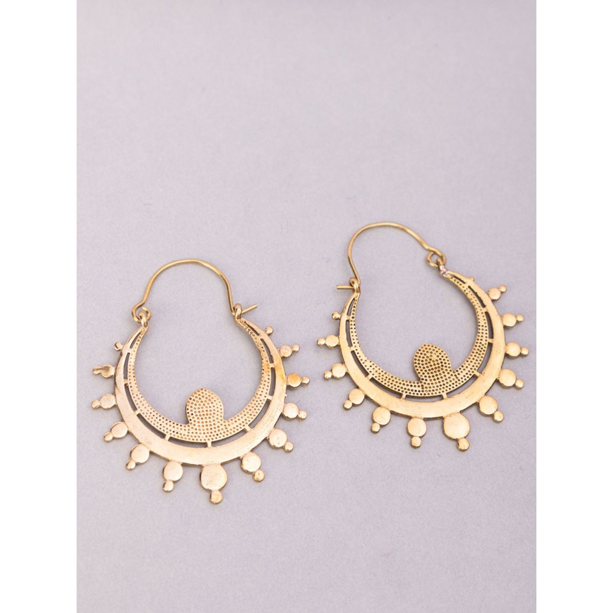 22K Gold Hoop Earrings for Women  Indian Ball Earrings in CA GA