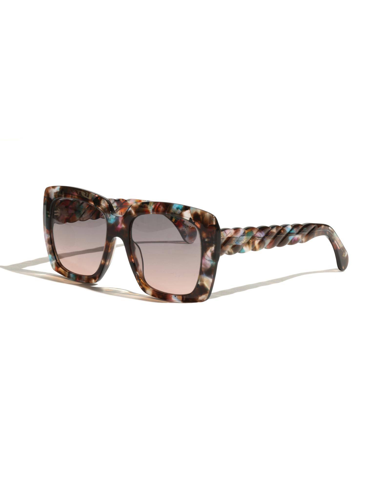 Vintage Women UV Protected Multi-Color Lens Square Sunglasses (54)