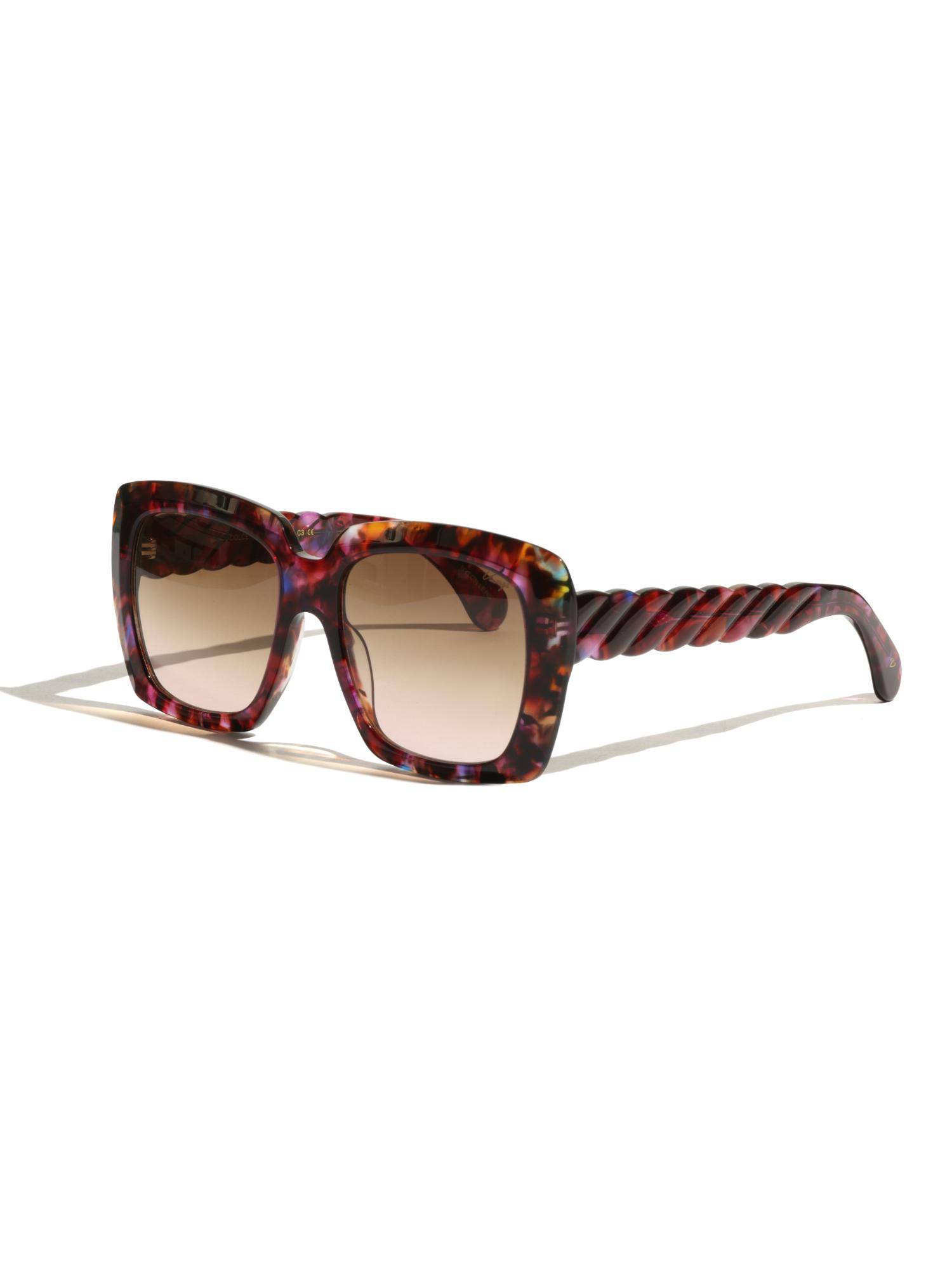 Vintage Women UV Protected Brown Lens Square Sunglasses (54)