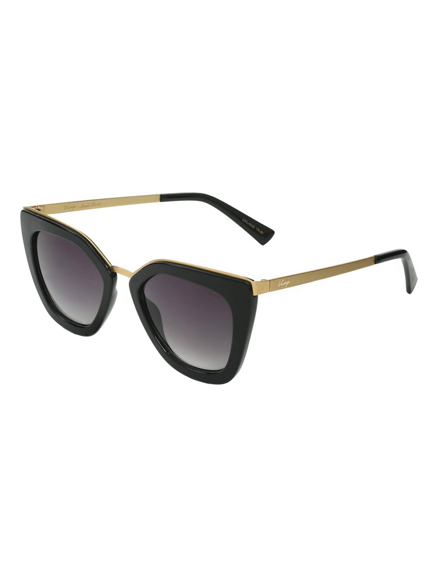 Vintage Women UV Protected Grey Lens Butterfly Sunglasses (52)