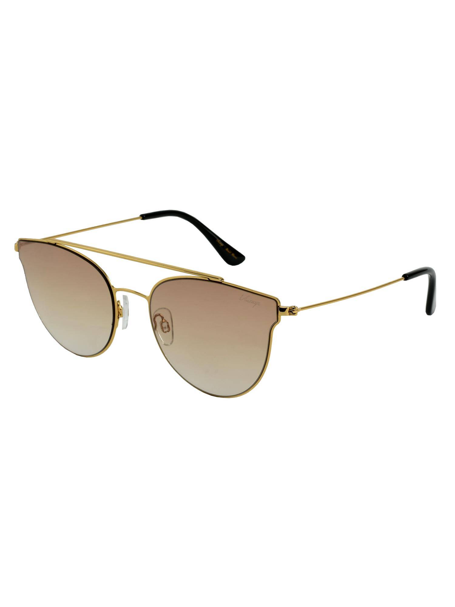 Vintage Unisex UV Protected Brown Lens Square Sunglasses (57)