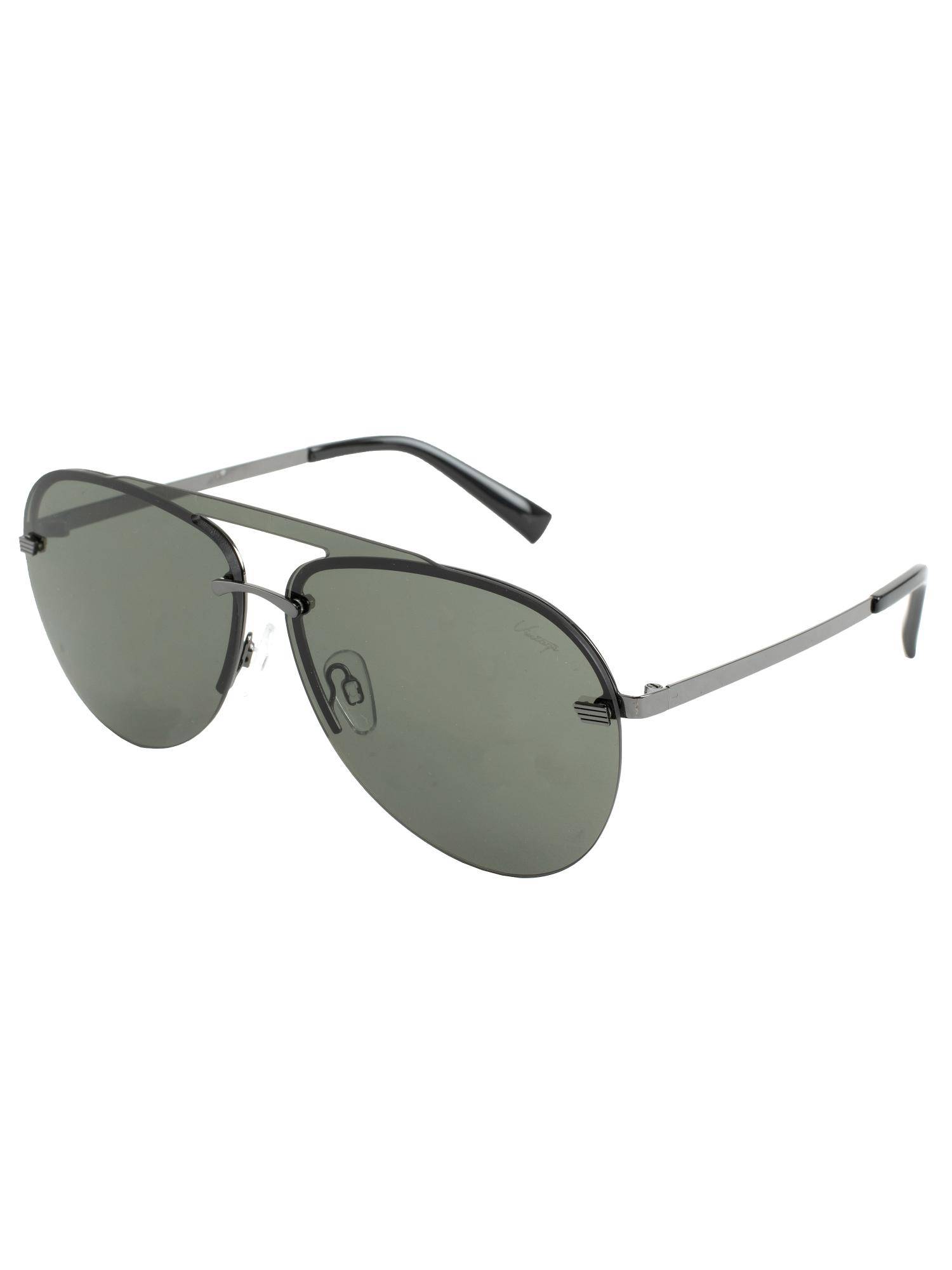 Vintage Unisex UV Protected Green Lens Pilot Sunglasses (61)