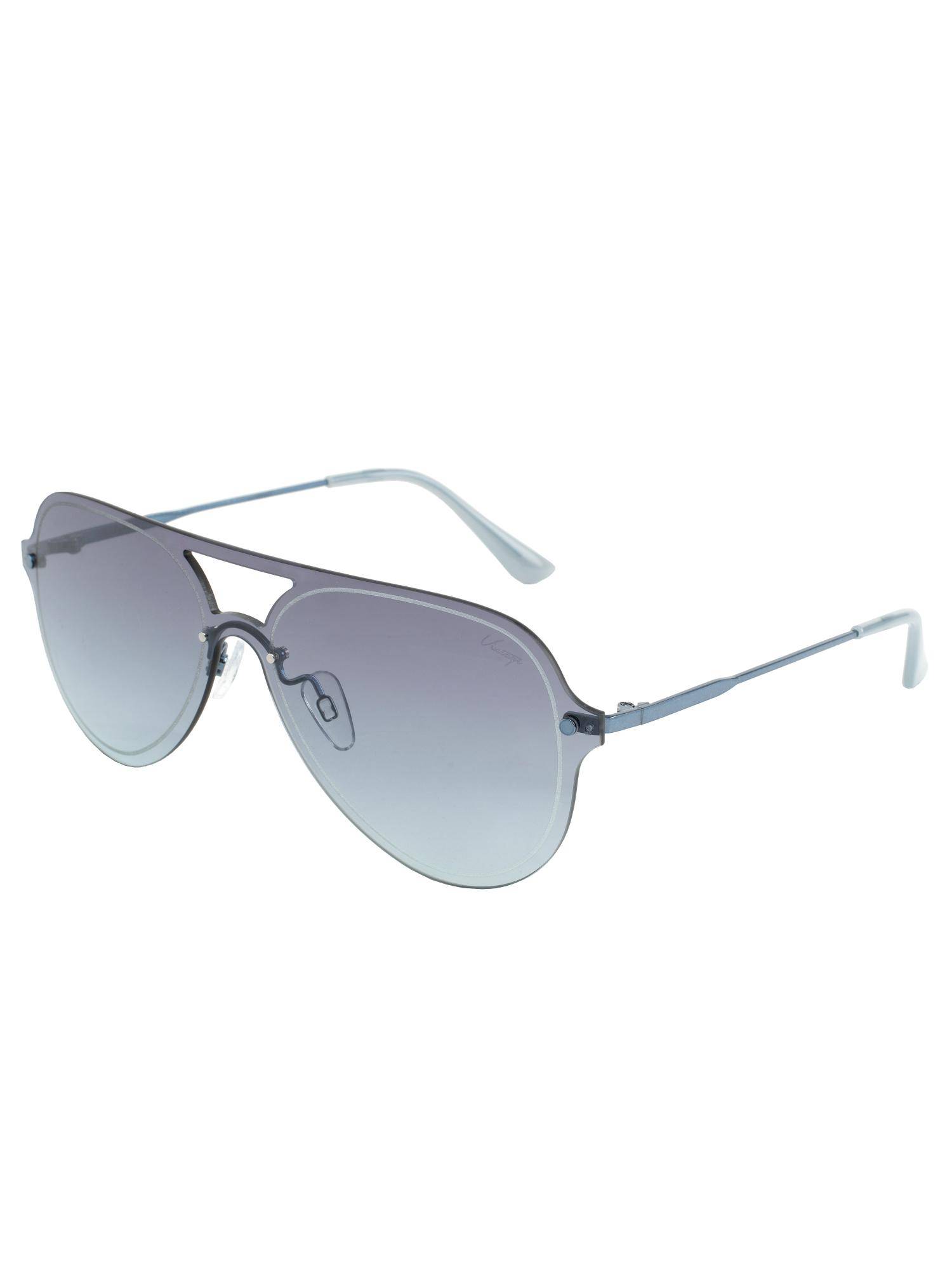 Vintage Unisex UV Protected Blue Lens Pilot Sunglasses (66)