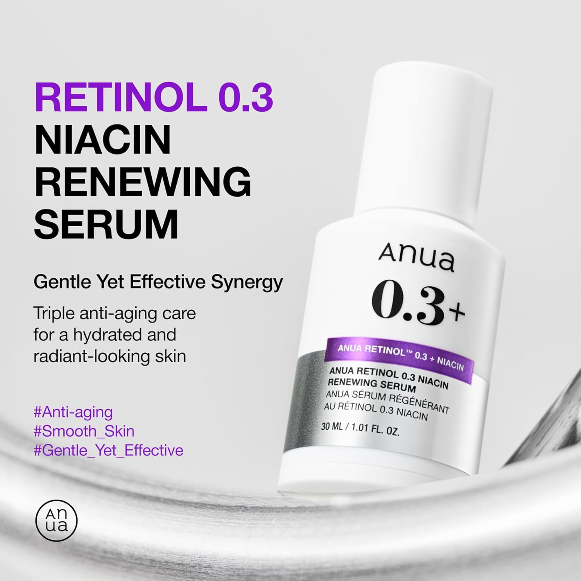 Buy Anua Retinol 0.3 Niacin Renewing Serum, Anti-Aging Serum with