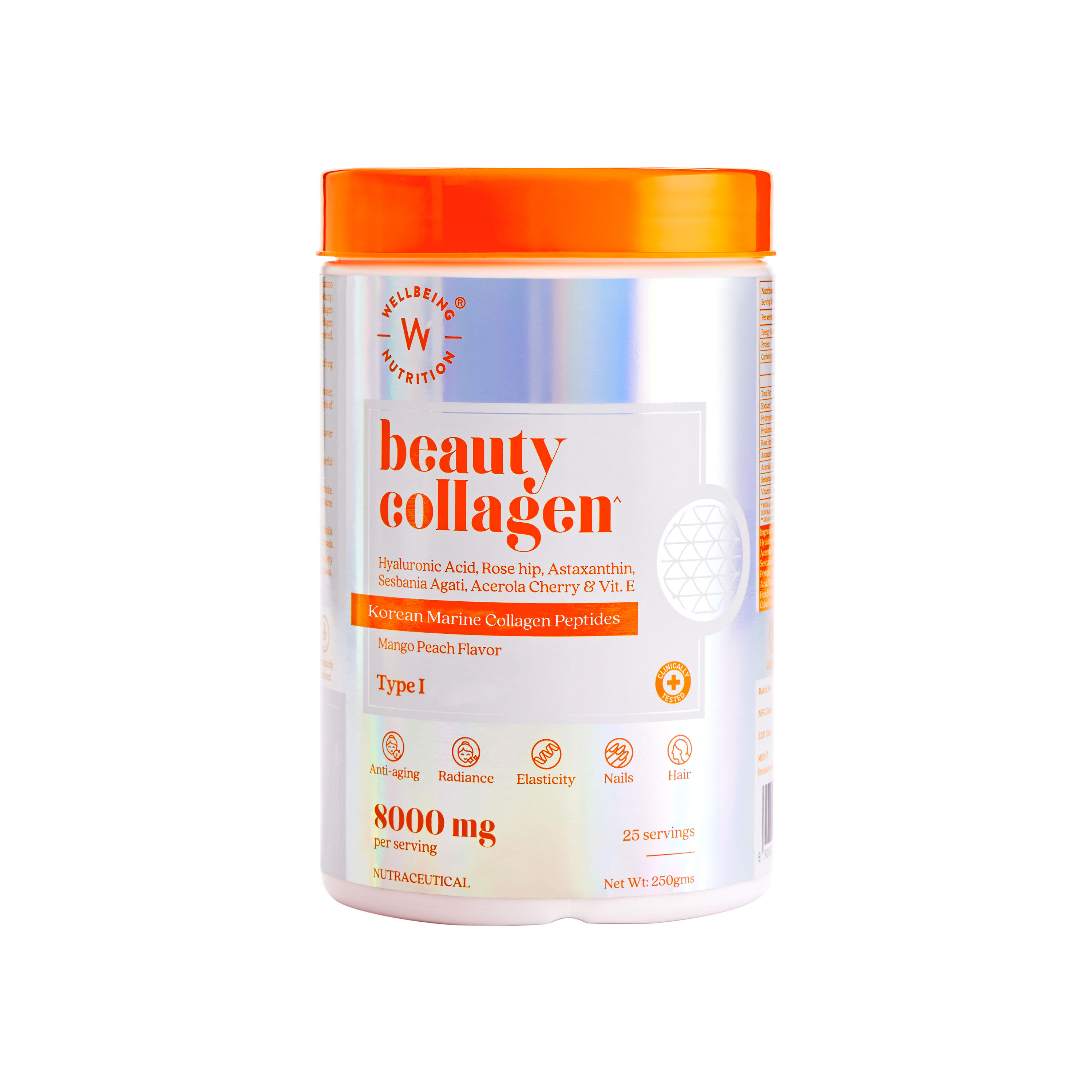 Wellbeing Nutrition Beauty Japanese Marine Collagen With Biotin, HLA For Hair, Skin & Nails