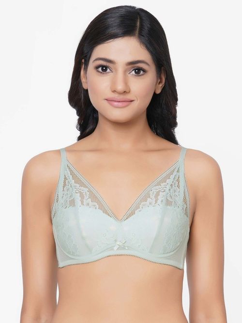 Buy Evy Lace Padded Wired Medium Coverage Lacy Bra Online