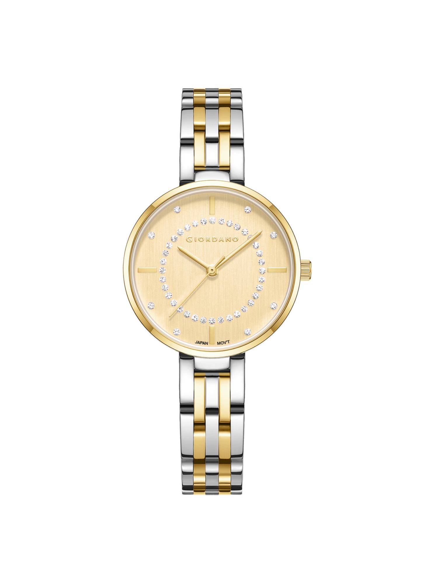 Giordano Women Stylish Gold Dial Analog Watch - GZ-60077 (M)