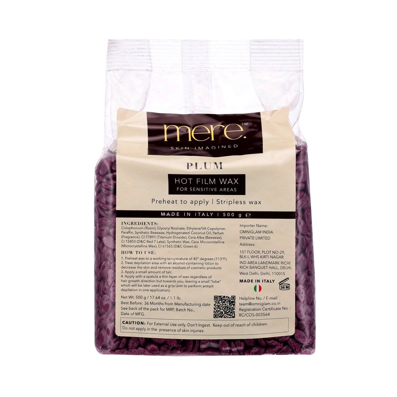MERE SKIN IMAGINED Plum Hot Film Wax