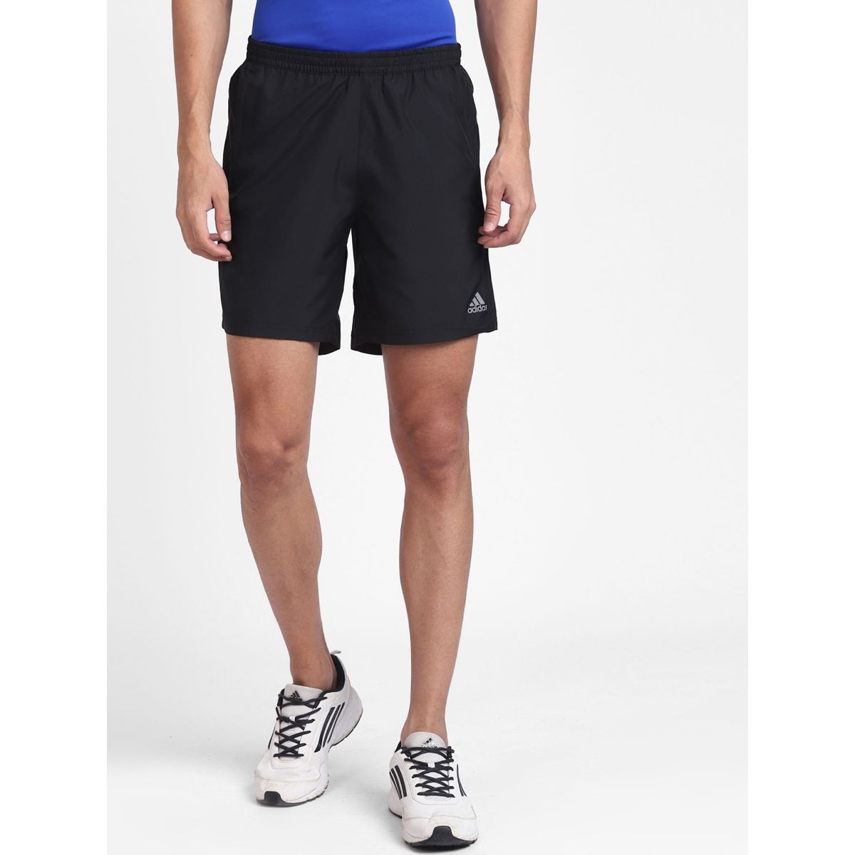 Short all black online adidas