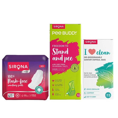 Buy Sirona Cottony Soft Rash Free Sanitary Pads, XL With