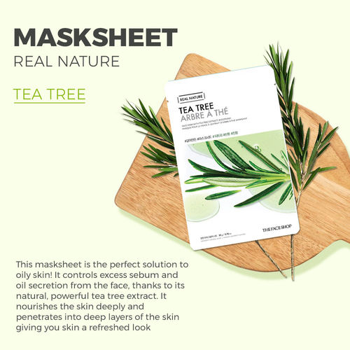 The Face Shop Real Nature Tea Tree Face Mask: Buy The Face Shop Nature Tea Tree Face Mask Online at Best Price in India | Nykaa