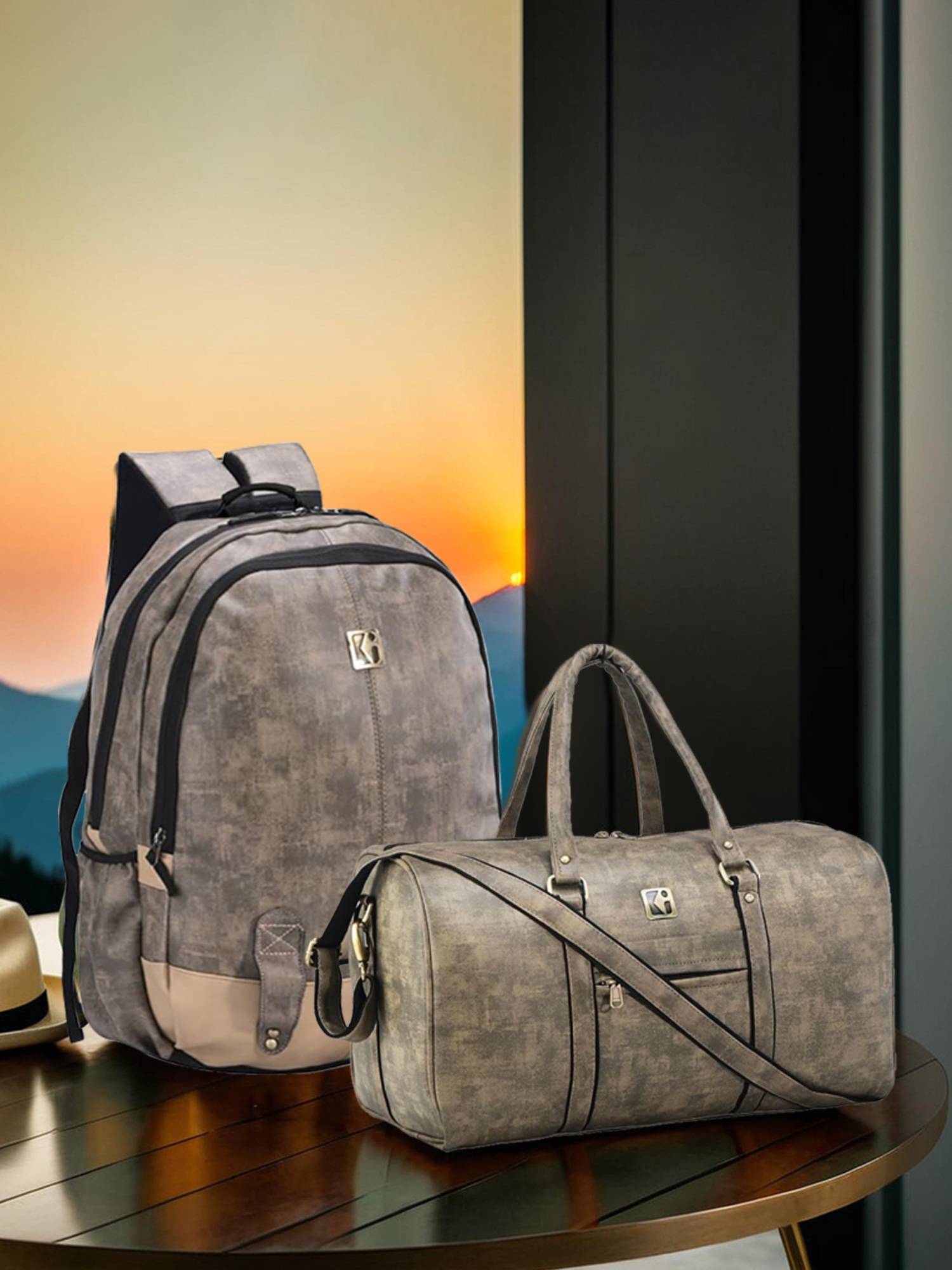 Buy Kuber Industries Unisex Combo Of 2 Duffle Bag And 25 Ltrs Laptop ...