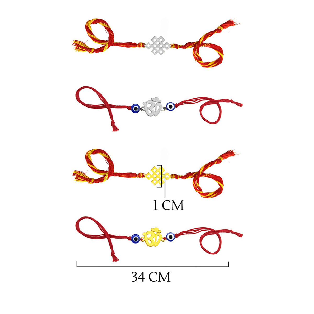 Yellow Chimes Traditional Gold Plated Rakhi Set Buy Yellow Chimes