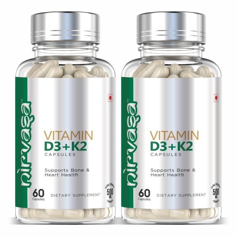 Nirvasa Vitamin D3 + K2 Capsules Pack Of 2 Reviews Online Nykaa