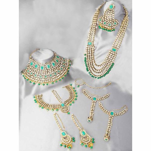 Peora Ethnic Indian Traditional Kundan Dulhan Bridal Jewellery Set For Women Green Buy Peora Ethnic Indian Traditional Kundan Dulhan Bridal Jewellery Set For Women Green Online At Best Price In India Shop designer clothes from peora today! peora ethnic indian traditional kundan dulhan bridal jewellery set for women green