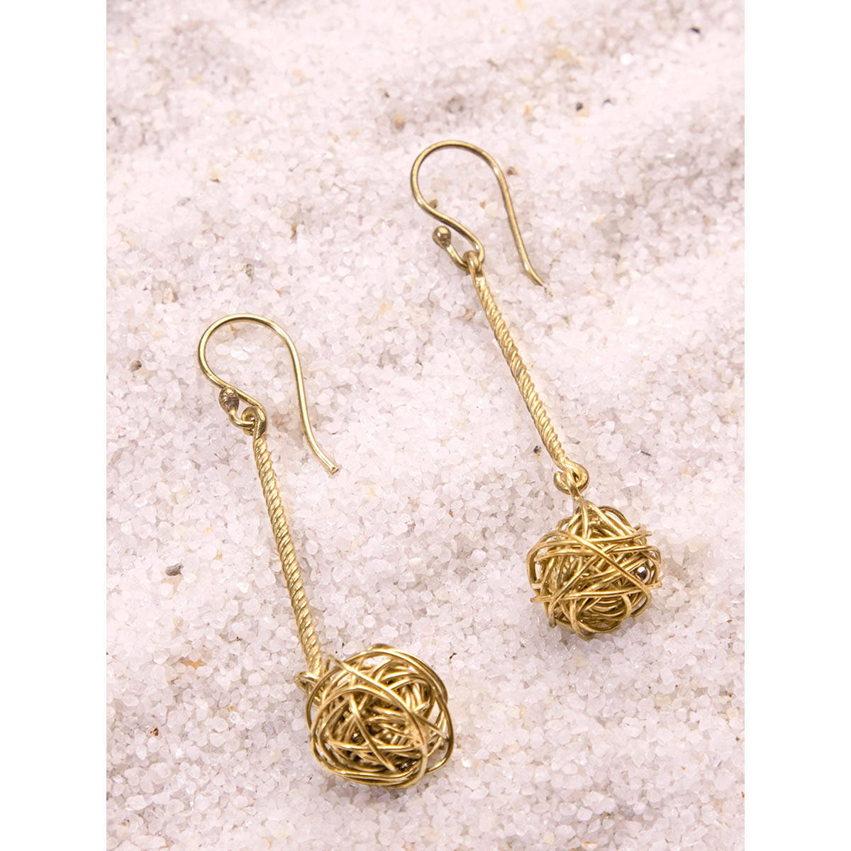 Studio One Love Dotted Charm Gold-Plated Drops and Danglers