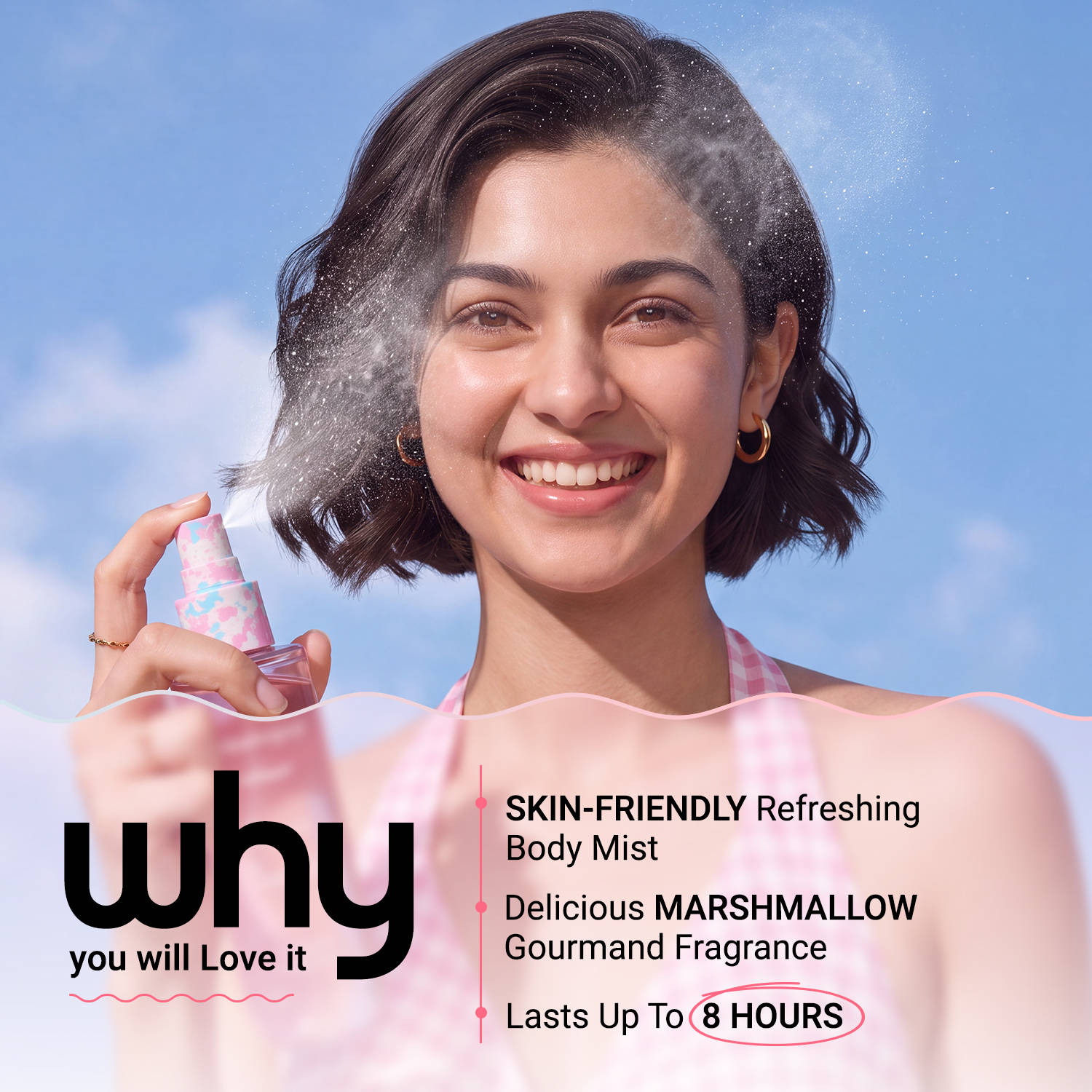 Aqualogica Refresh+ Sugar Baddie Perfume Body Mist - view 3