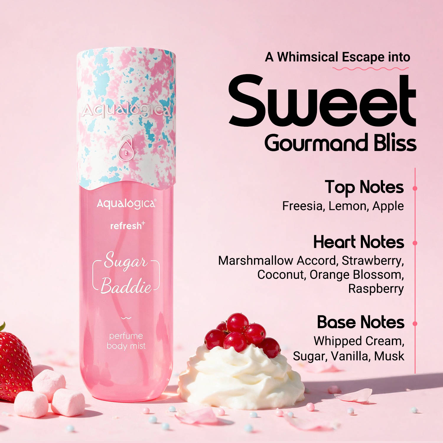 Aqualogica Refresh+ Sugar Baddie Perfume Body Mist - view 4