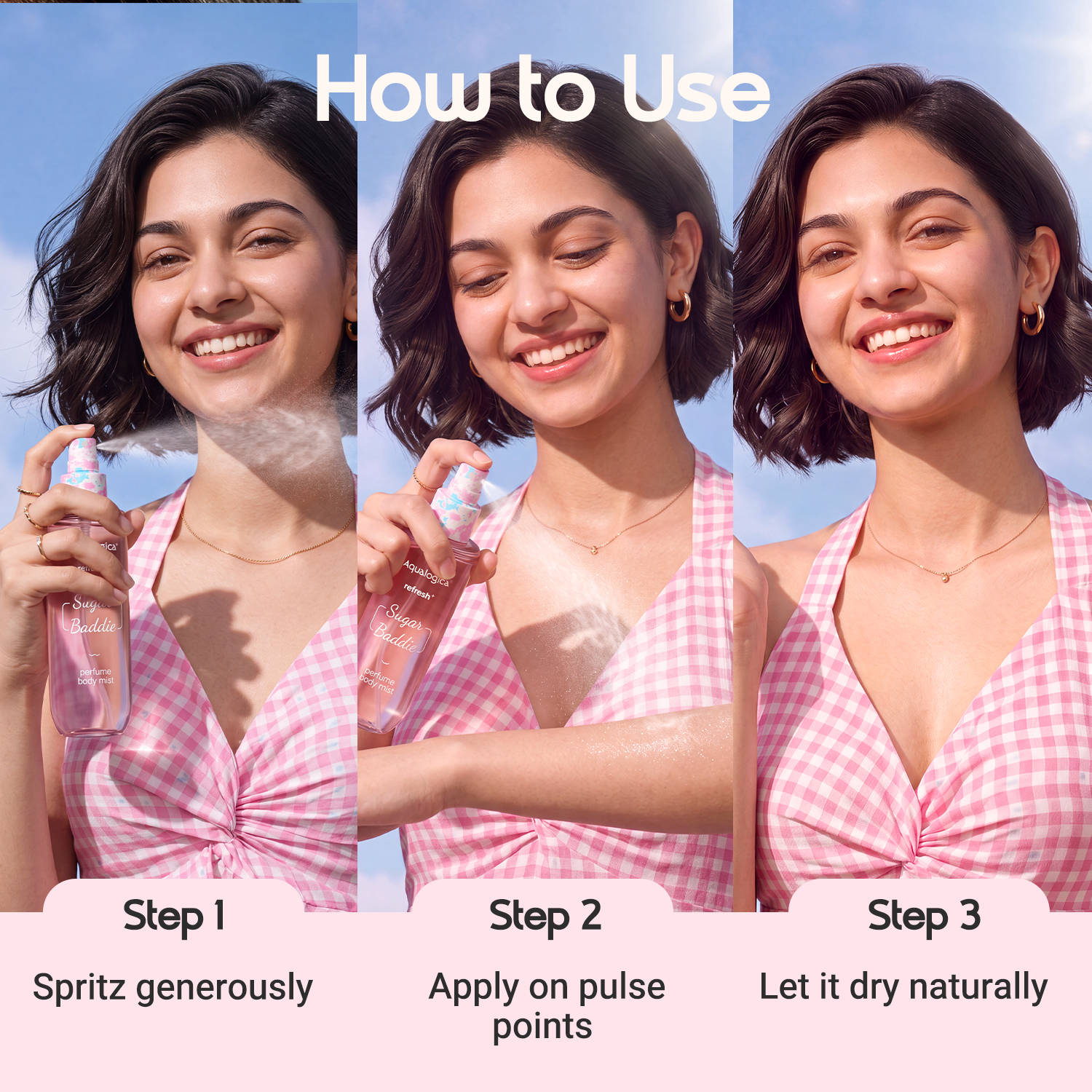 Aqualogica Refresh+ Sugar Baddie Perfume Body Mist - view 6