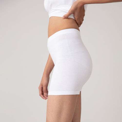 Buy Nykd by Nykaa Stretch Cotton Cycling Shorts - NYP083 - White Online