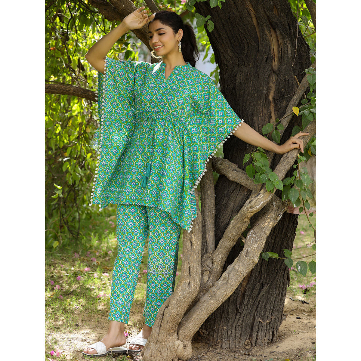 Buy Olive Cotton Slub Bottom-Fold Pants Online | Jaipur Kurti –  jaipurkurtius
