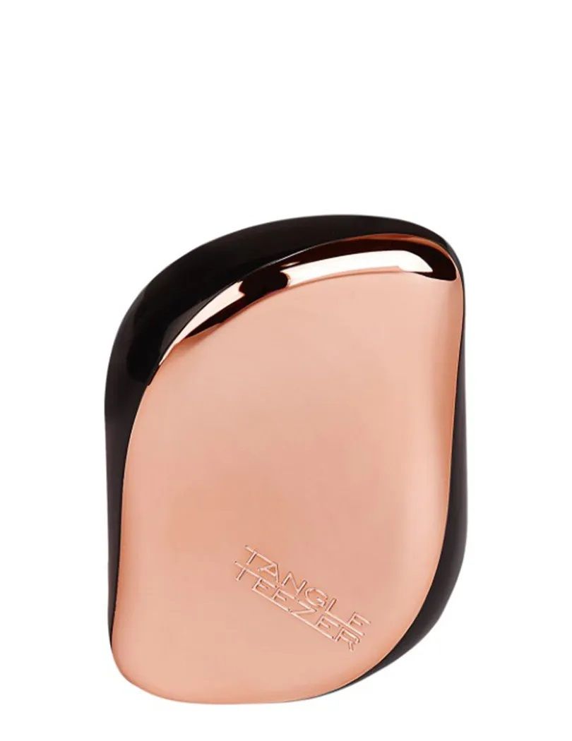 Tangle Teezer Compact Styler Detangling Hairbrush For Detangling On-The-Go - Rose Gold Black
