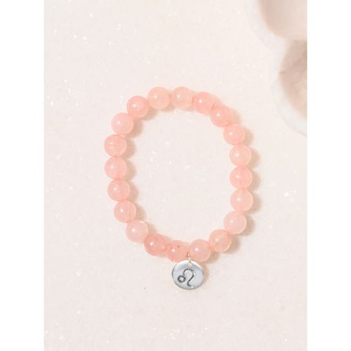 Buy Energy Strings Leo Rose Quartz Zodiac Charm Bracelet Online